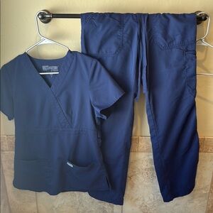 Navy Blue Scrub Set